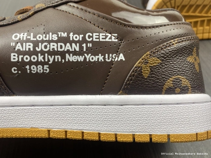 Official Maikesneakers AJ1 LOW Air 1 OW x Off-Louis Jordan 0708